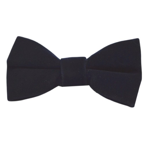 Navy blue velvet bow - navy,
