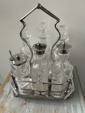 Antique cruet set with cut