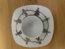 RARE VINTAGE PERMAWARE TEDDY & RABBIT CHILDS EGG CUP
