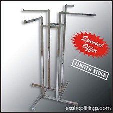 4 Way Straight Arms Chrome