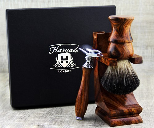 Wooden shaving set synthetic - shaving, set–synthetic