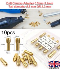 10 X Brass Drill Chuck Collet