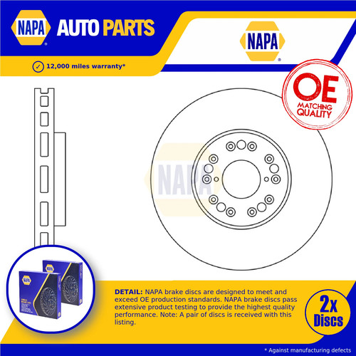 Brake discs pair vented - 2x,