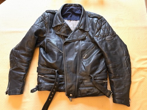 Leather biker jacket - leather,