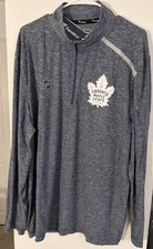 NWT Fanatics Toronto Maple Leafs Long Sleeve 1/3 Zip Shirt Size 2XL