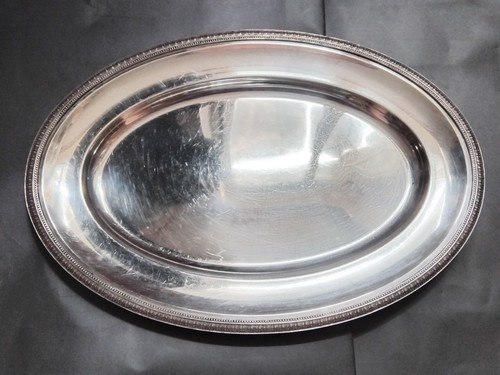 Large silver metal - , dish