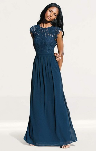 Lipsy womens blue maxi lace - blue,
