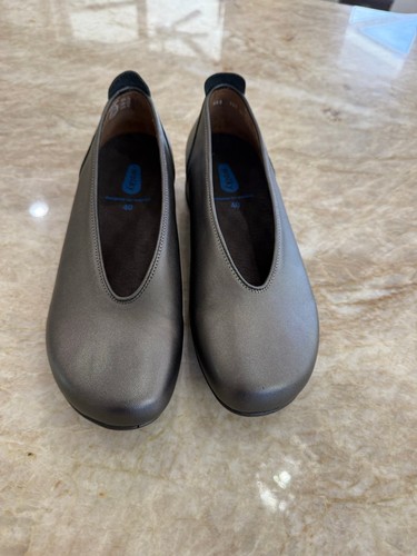 Wolky gray leather flats - leather, &