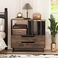 Record Storage Cabinet Retro