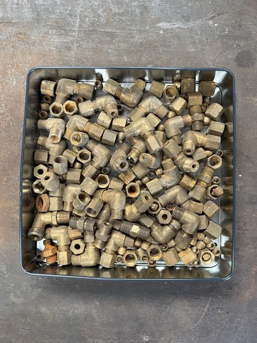 Job lot brass pipe fittings - job, of
