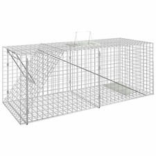 Animal Trap Humane Rat Trap Cat Cage Trap Animal Cage Galvanised Iron vidaXL