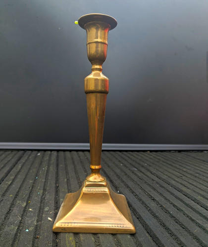 Single brass candlestick - single,