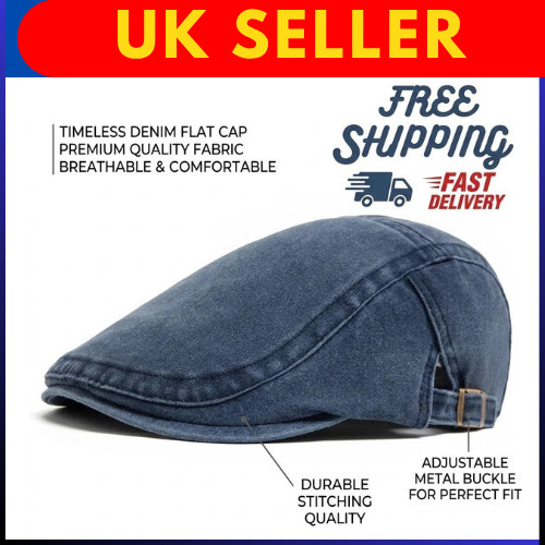Men flat cap washed - men,