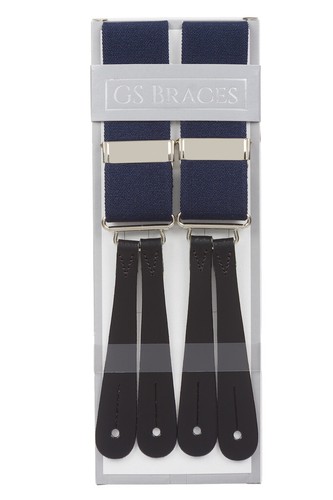 Midnight blue trouser braces - trouser,