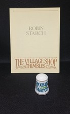 Robin Starch Thimble & Certificate 1982 Advert Franklin Mint Vintage
