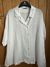 Oska White Linen Shirt Size 3