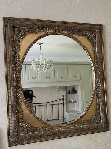 Vintage gold wall mirror - gold,