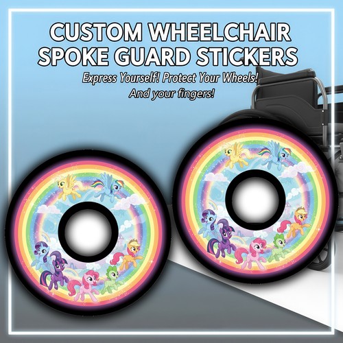 Wheelchair spoke guard sticker - guard,