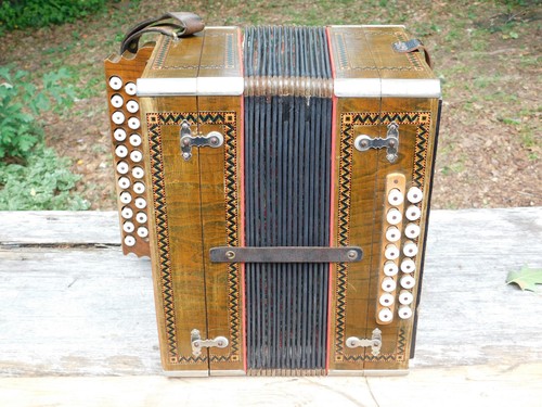 Antique button box accordion - antique,