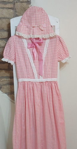 Vintage pink gingham - 70's,