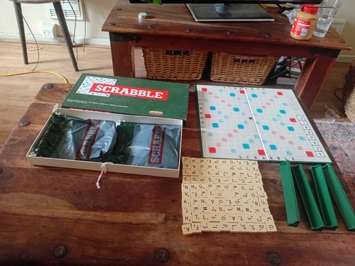 Vintage scrabble board - vintage, game