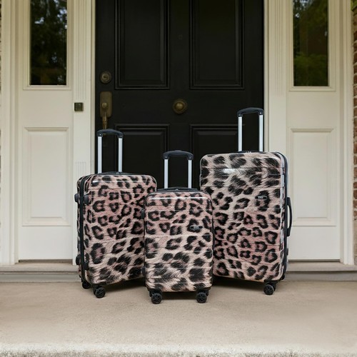 Ohs leopard suitcase - suitcase, luggage