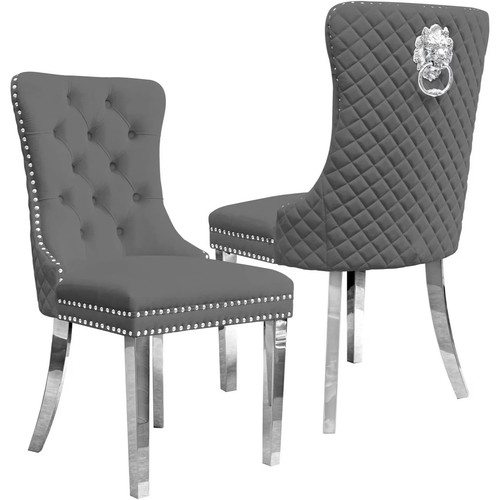 Set velvet dining chairs - set, of