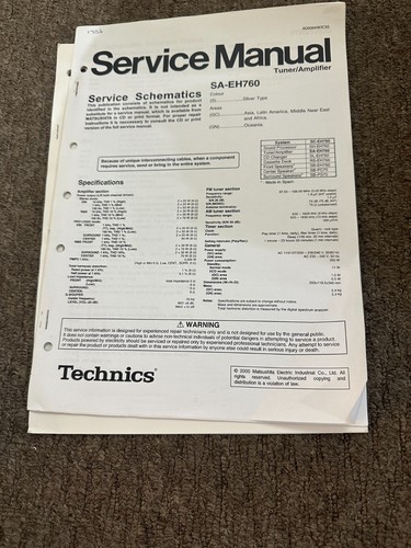 Panasonic technics eh760 - panasonic, sa-eh760