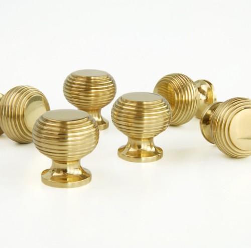 Beehive reeded polished - polished, solid