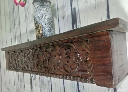 Antique engraved wall shelf - antique,