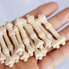 12x 1:12 Scale Dolls House Plain Wooden DIY Stairs Railing Miniature Accessories