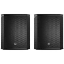 2x Electro-Voice EV ELX200-18SP 18" Active 2400W Bass Sub Speaker + Pole + Xover