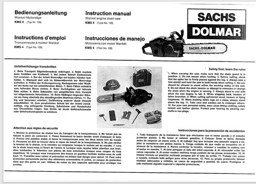 Sachs dolmar chainsaw kms - chainsaw,