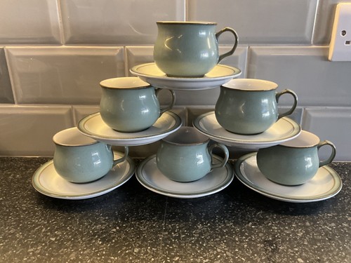 Denby regency green x cups - green,