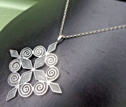 Ortak sterling silver pendant - silver,