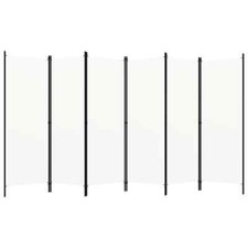 6-Panel Room Divider White 300x180 cm vidaXL