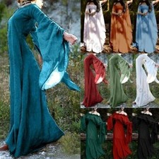 Medieval Renaissance Women Fantasy Elf Dress Halloween Carnival Costume