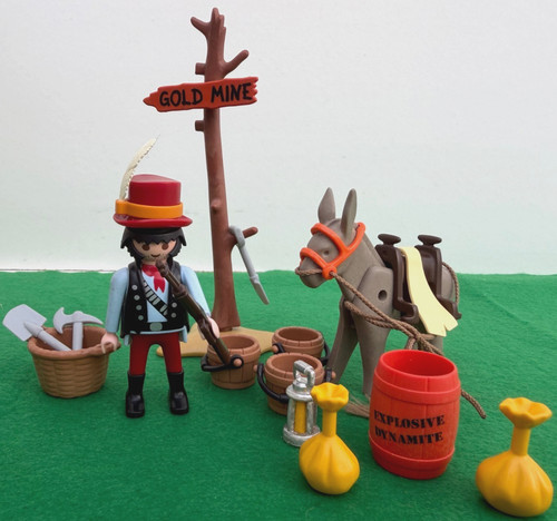 Playmobil western cowboy gold - western,