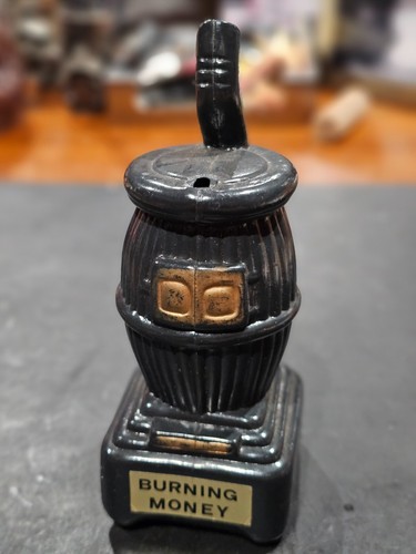 Plastic vintage black pot - vintage,