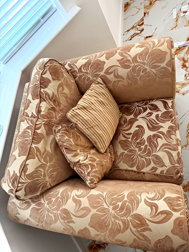 Beige brown floral blended - beige/brown,
