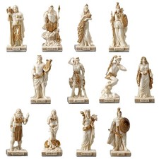 Greek Pantheon the Twelve Olympians Miniature Statue Set