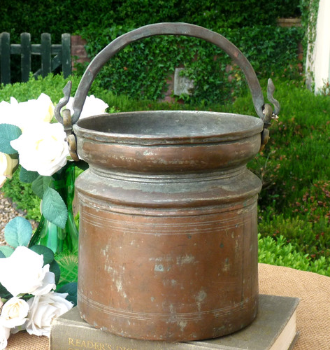 Copper planter plant pot