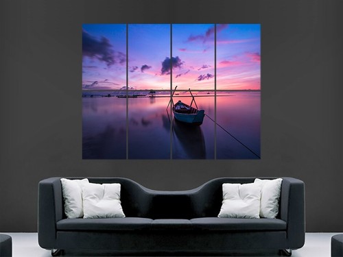 Rowing boat sea - sea, print