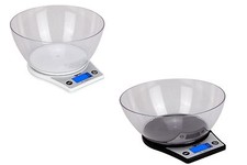 Electronic Digital 5000/1g Kitchen Cooking Black/White With Bowl Weighing Scales