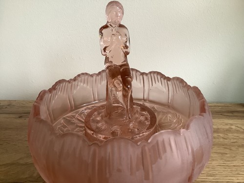 Art deco glass nude lady - deco,