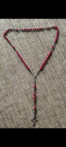 Vintage catholics red - catholics, rosary