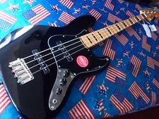 AWESOME SQUIER CLASSIC VIBE 70S JAZZ BASS ,BLACK WITH MAPLE BOARD,FULLY SET UP !