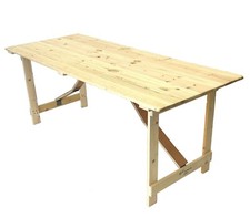 6ft Wooden trestle table folds flat, DIY Table, Exhibition Tables - 6ft x 2ft6