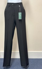 Green Lamb Womens Classic Golf Trouser in Black- UK8L