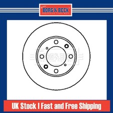 2x Brake Discs Solid For Honda Civic MK5 1.6 VTi Borg & Beck Rear 42510SE000